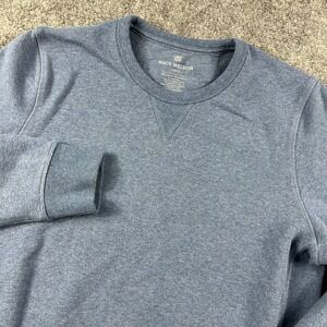 Mack Weldon Sweatshirt Mens Large Blue Ace Crewneck Long Sleeve Pullover
